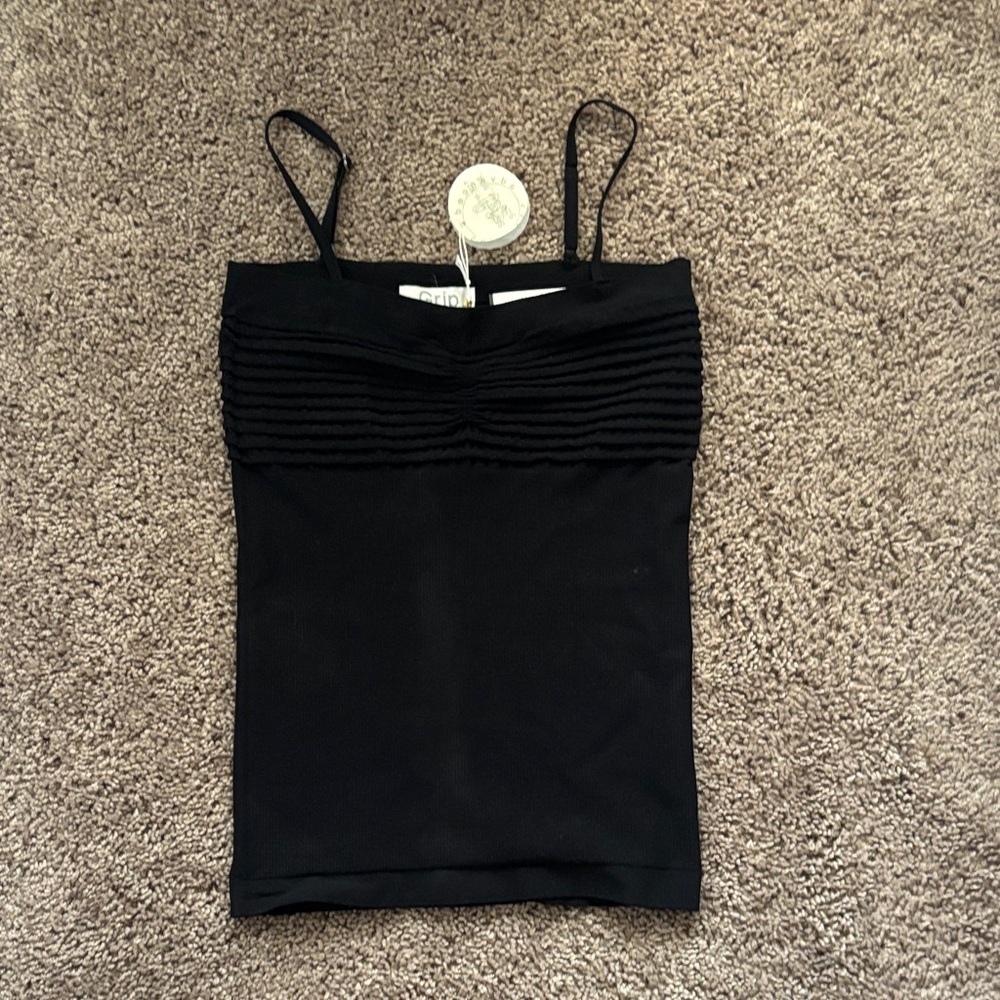 Black Ruched Women's Top